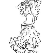 Coloriage PRINCESSE ESPAGNOLE - Coloriage - Coloriage PRINCESSE - Coloriage PRINCESSES ESPAGNOLES