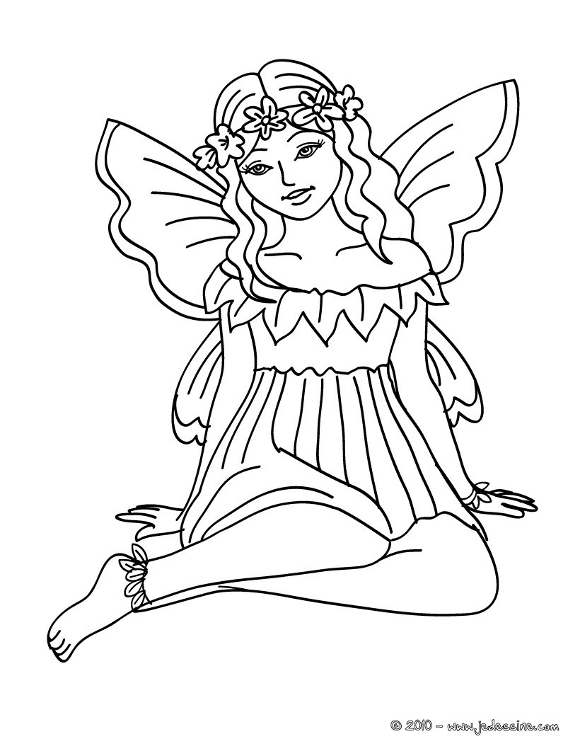 Coloriages coloriage fee à imprimer - fr.hellokids.com