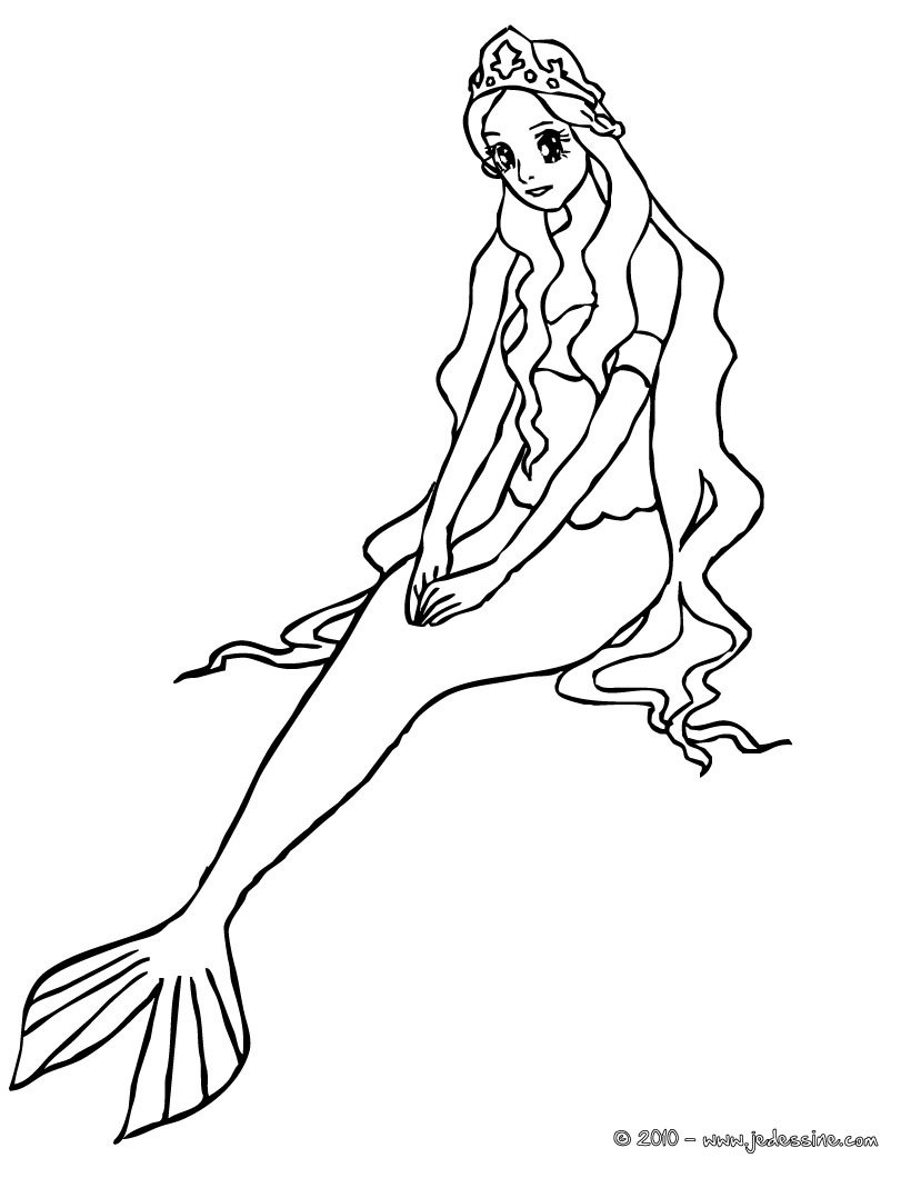 Coloriage CHATEAU des SIRENES SIRENE MANGA   colorier Coloriage Coloriage GRATUIT Coloriage PERSONNAGE IMAGINAIRE Coloriage SIRENE