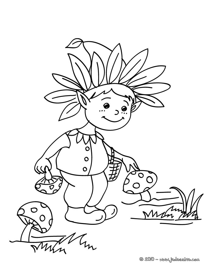 ELFE à colorier gratuit