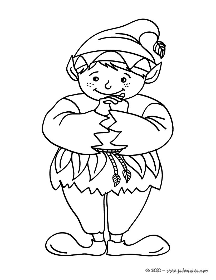 Coloriage d'un ELFE gratuit