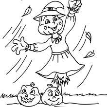 Coloriage d'Halloween : JACK O'LANTERN à dessiner