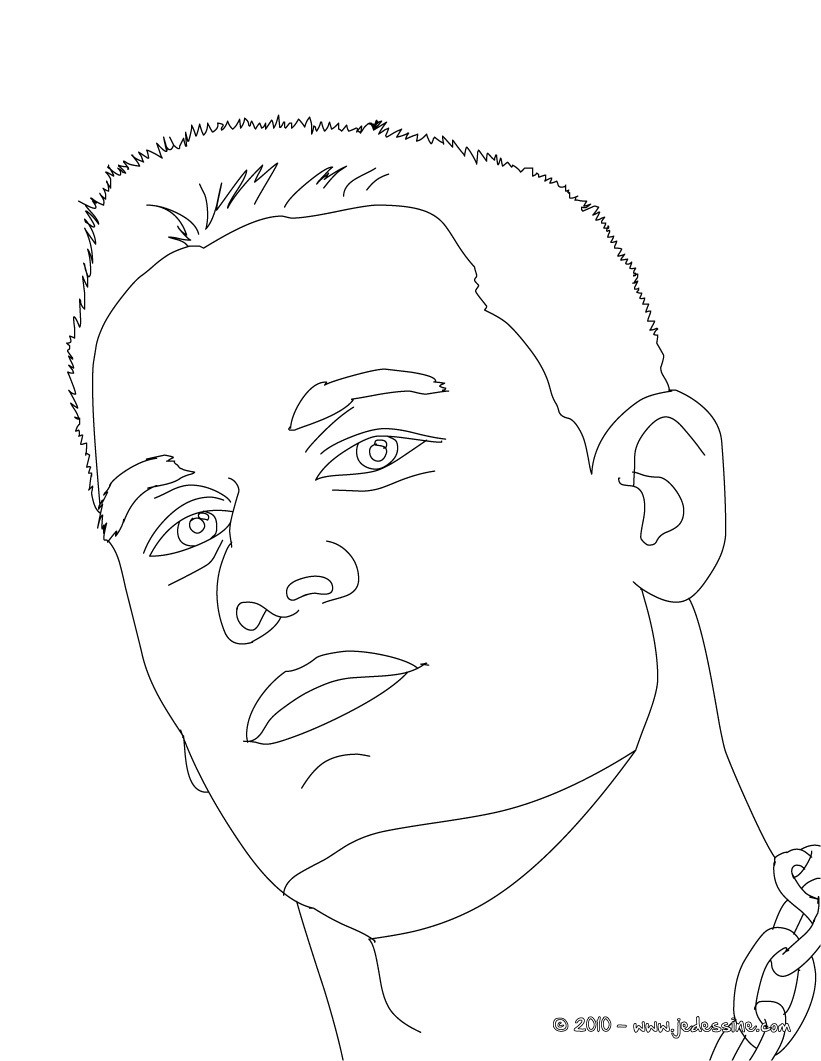 Coloriage John CENA portrait