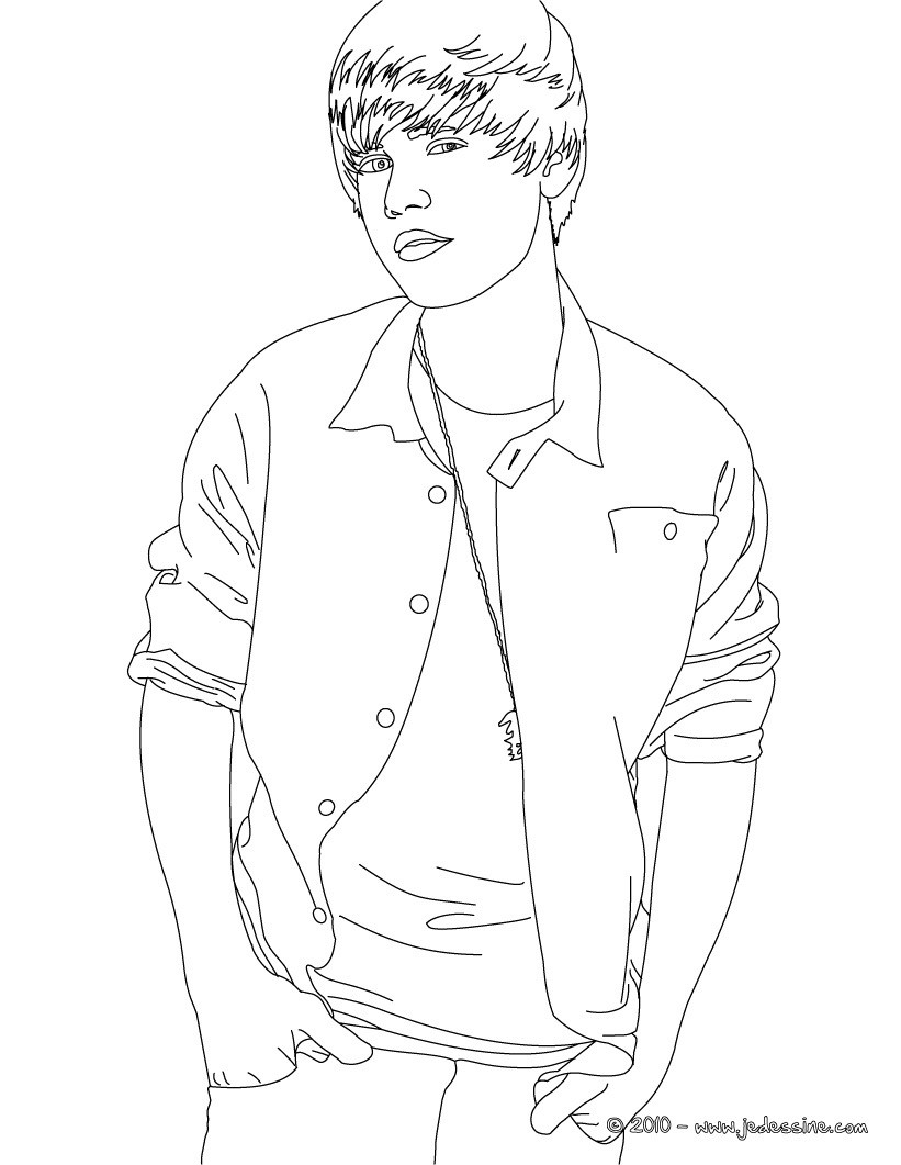 JUSTIN BIEBER à colorier