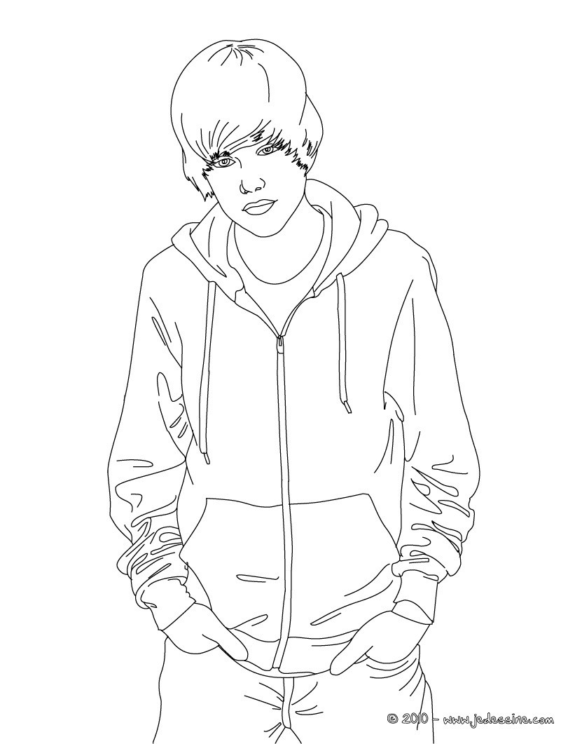 Coloriages JUSTIN BIEBER