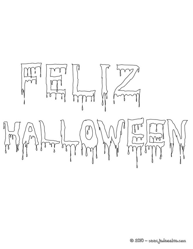 HALLOWEEN en espagnol à colorier