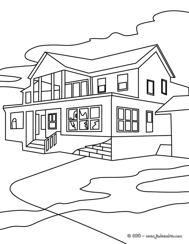 Maison POSSEDEE à colorier