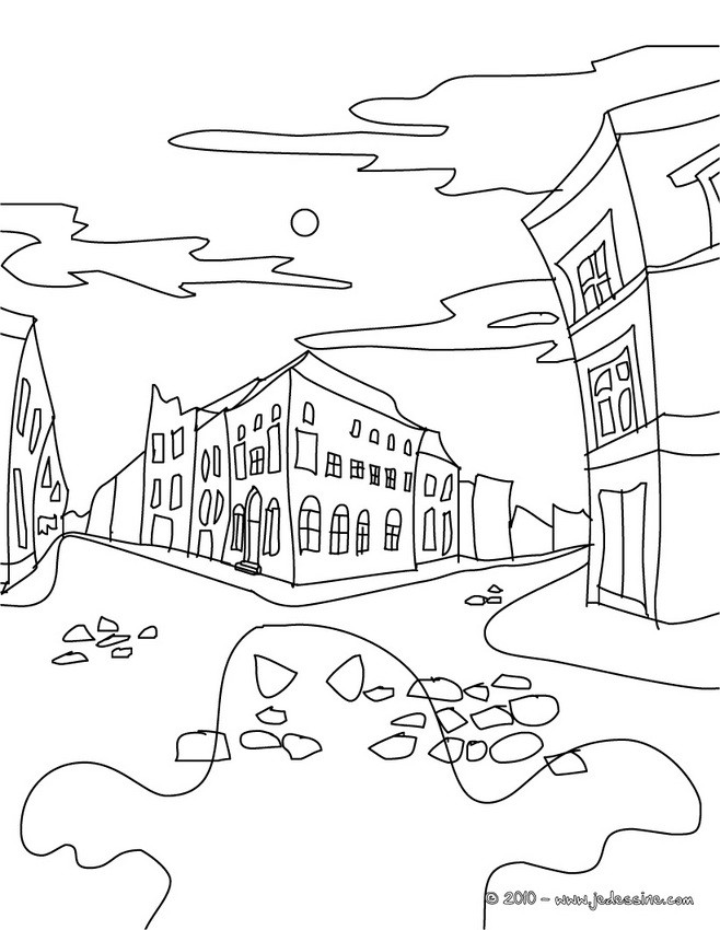 VILLE HANTEE � colorier