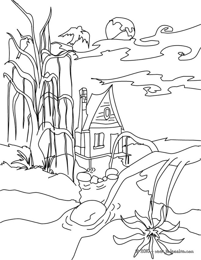 Maison HANTEE � colorier