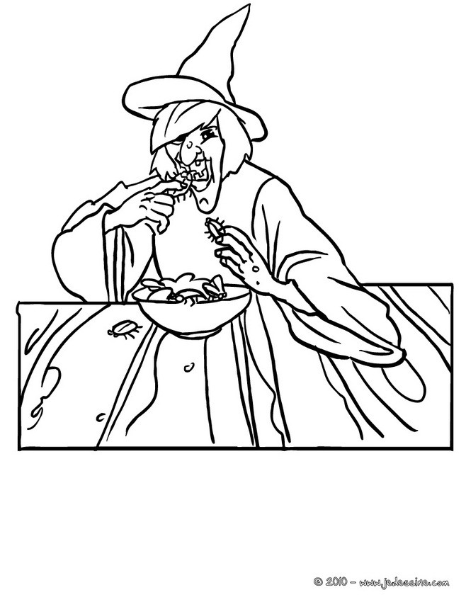Coloriage Horrible SORCIERE