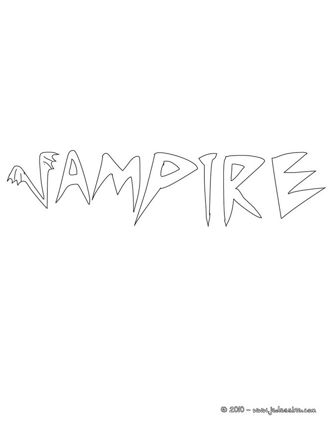 Lettres VAMPIRE � colorier