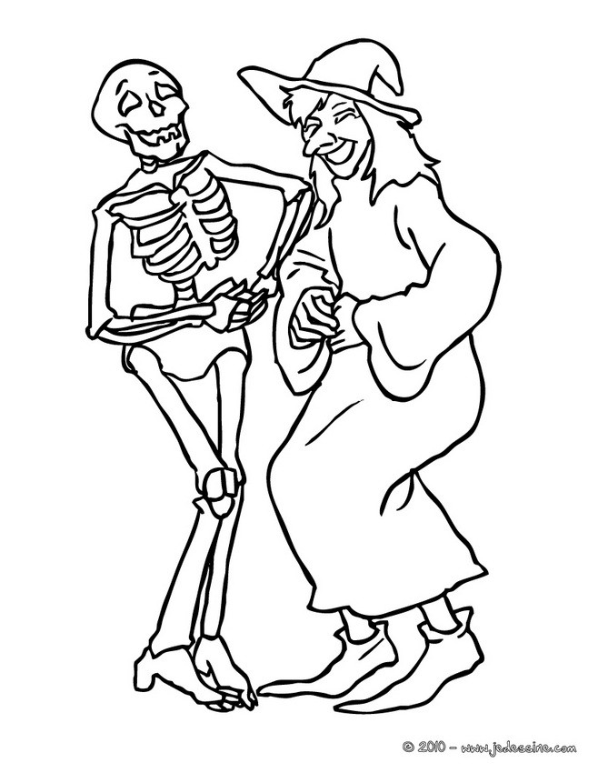 Rires d'une SORCIERE à colorier