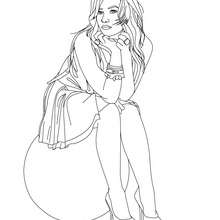 Colorier DEMI LOVATO - Coloriage - Coloriage DE STARS - Coloriage DEMI LOVATO