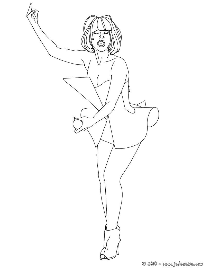 Coloriage en ligne LADY GAGA