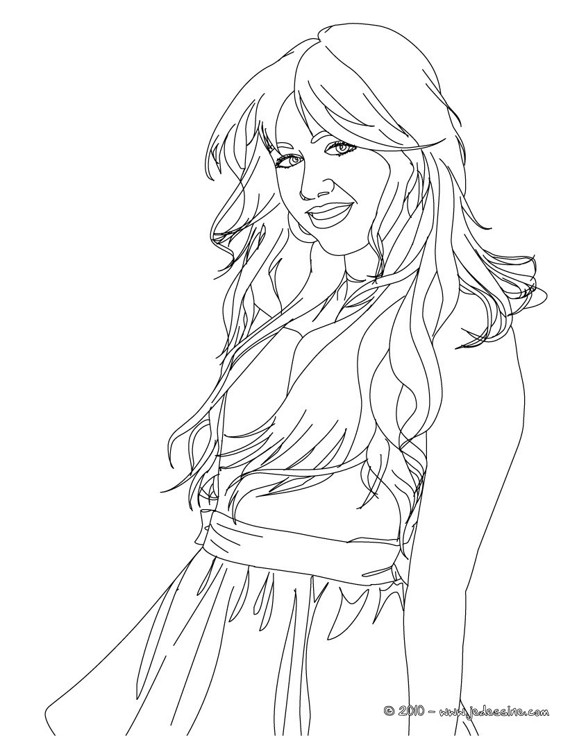 Coloriage MYLEY CYRUS