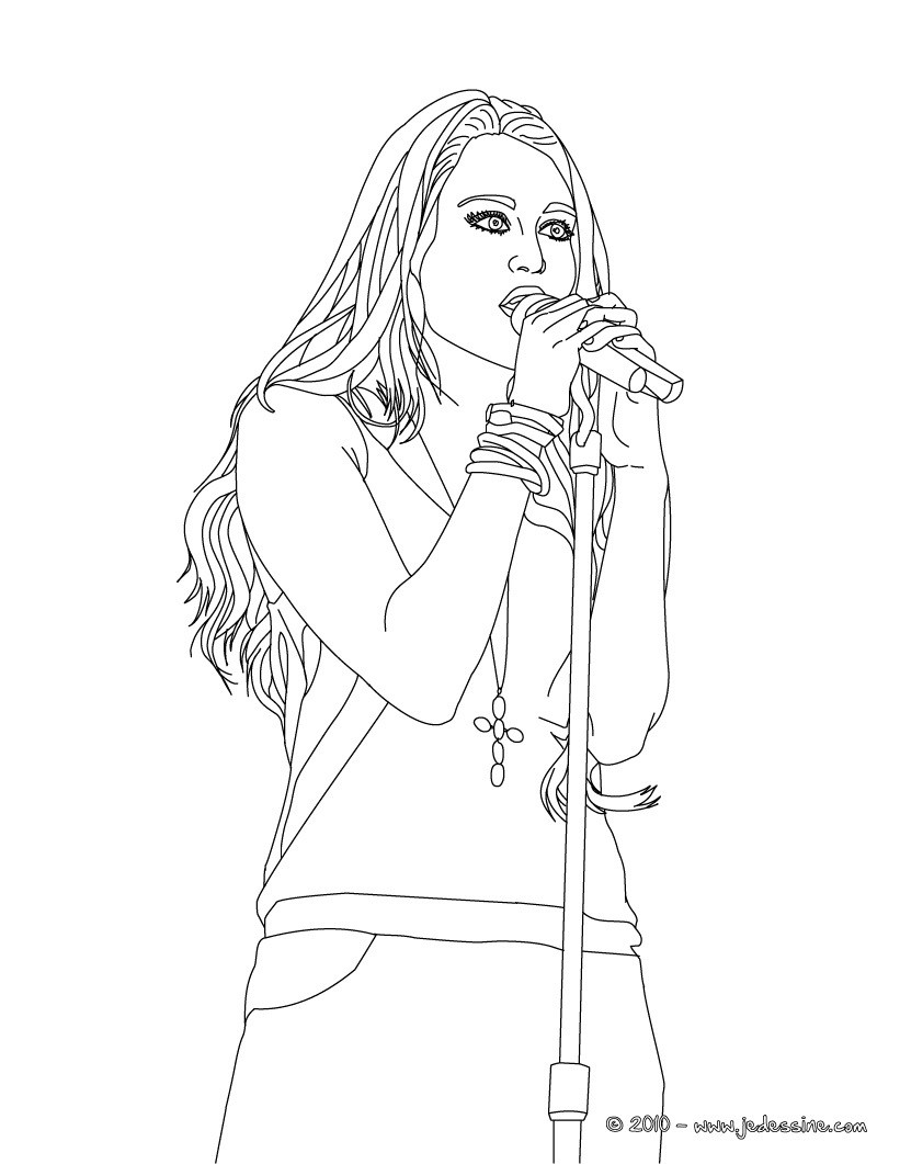 MYLEY CYRUS coloriage gratuit