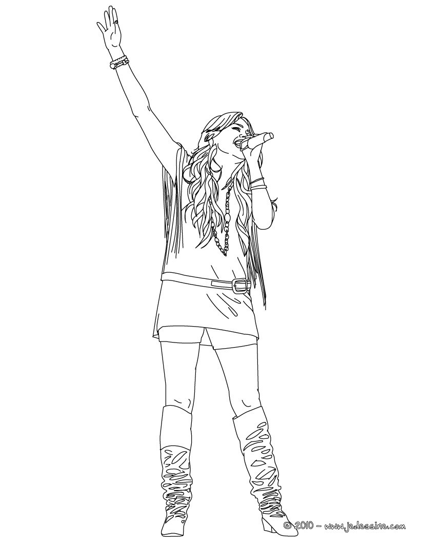 Coloriage MYLEY CYRUS à imprimer