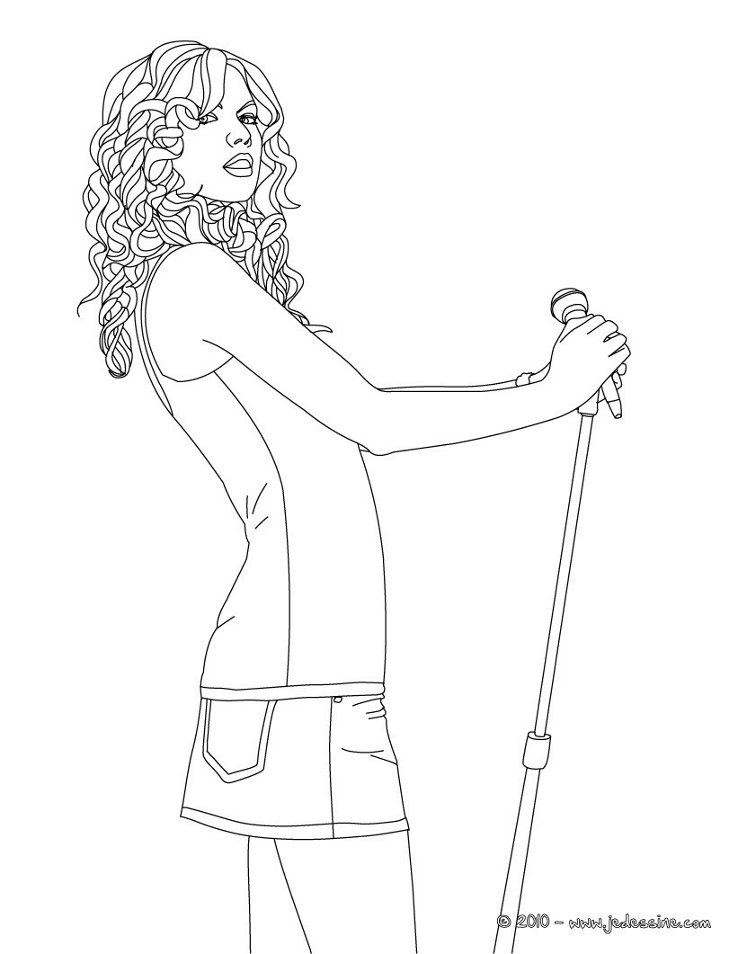Coloriage TAYLOR SWIFT en ligne