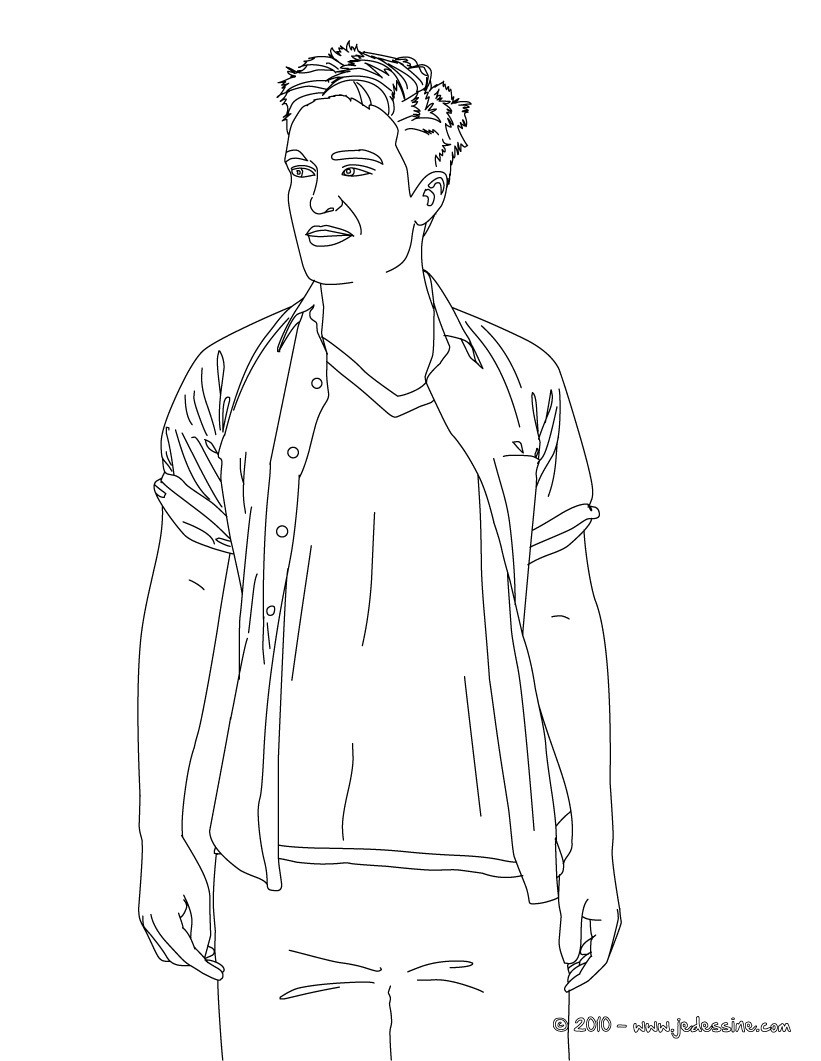 Coloriage Robert Pattinson