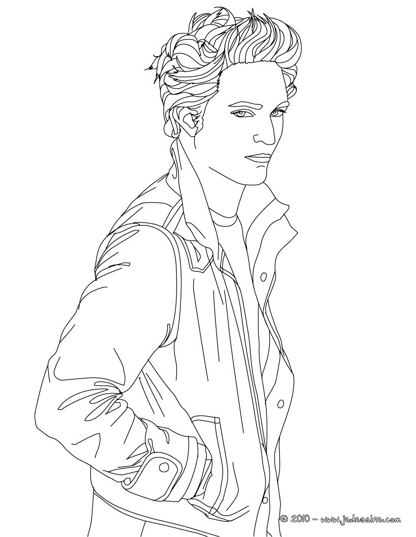 Coloriage Robert Pattinson profil