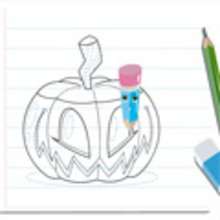 Dessiner une citrouille - Dessin - Apprendre à dessiner - Cours animés de dessin