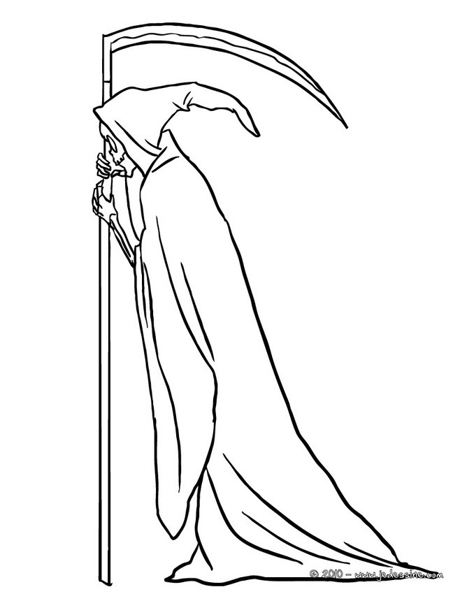 coloriage gratuit la mort
