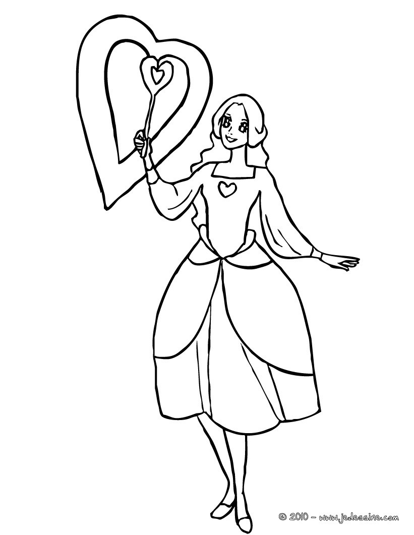 Coloriages coloriage de la fée baguette coeur fr hellokids coloriage de la fée baguette coeur