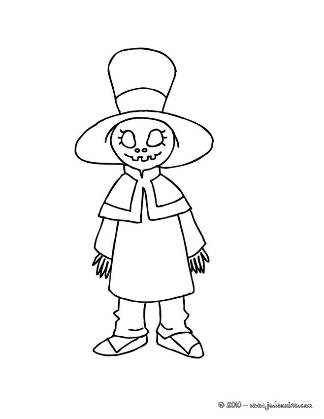  coloriage épouvantail gratuit