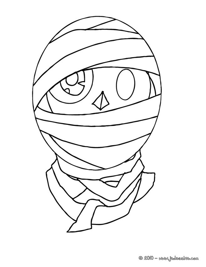 coloriage momie halloween