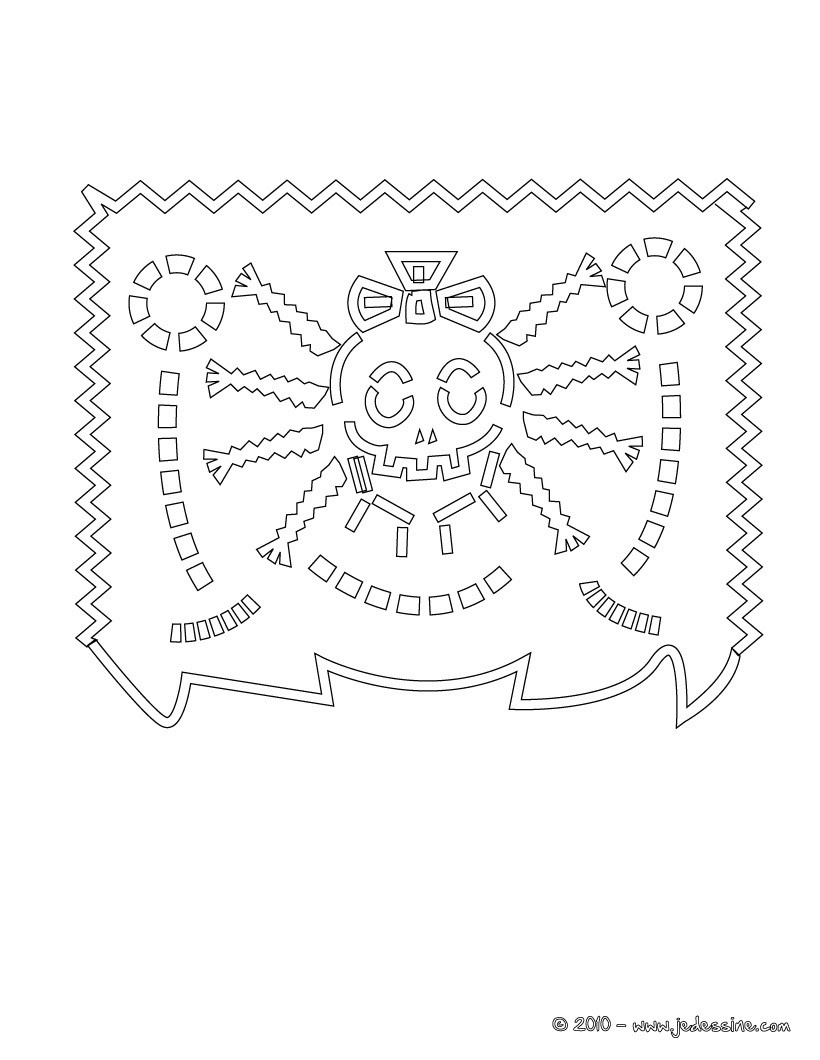 coloriage décoration naperon mexicain 