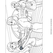 Barbie, Alice et Tante Millicent à colorier