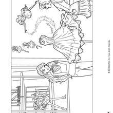 Coloriage de Barbie et de Alice - Coloriage - Coloriage BARBIE - Coloriage BARBIE ET LA MAGIE DE LA MODE