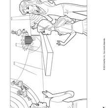 Barbie et Alice à colorier gratuitement - Coloriage - Coloriage BARBIE - Coloriage BARBIE ET LA MAGIE DE LA MODE