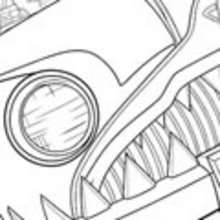 Coloriage Voiture Invisible de MEGAMIND - Coloriage - Coloriage PERSONNAGE FILM - Coloriage MEGAMIND