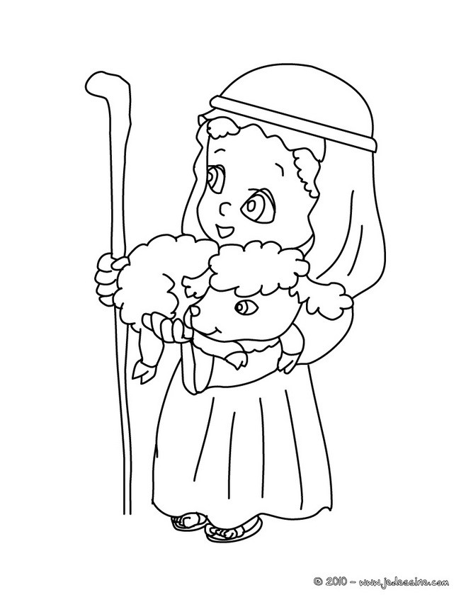 Bergère à colorier