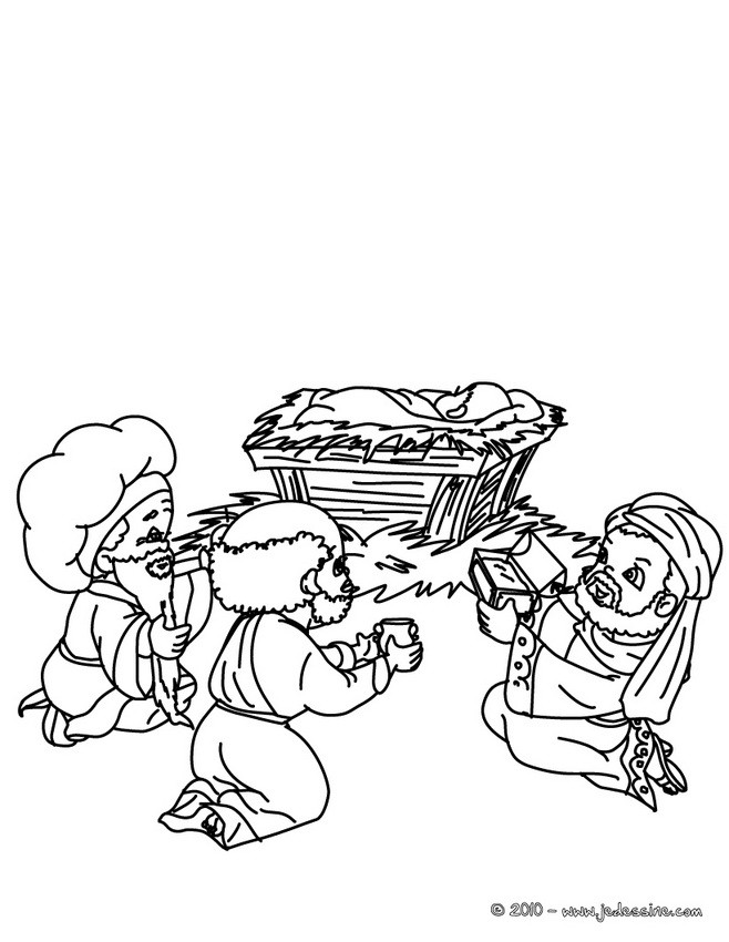 Rois mages à colorier