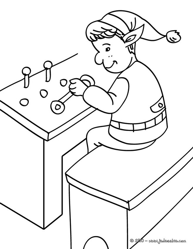 Lutin bricoleur à colorier