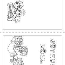 Carte Joyeux Noël cadeaux à colorier - Coloriage - Coloriage FETES - Coloriage NOEL - Coloriage CARTES DE VOEUX NOEL - Coloriage CARTE DE VOEUX NOEL GRATUIT