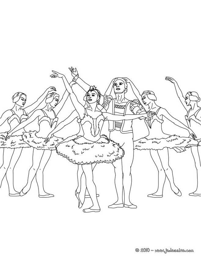 Scène gala de danse à colorier