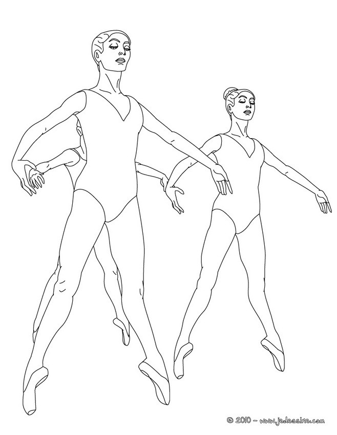 Coloriage danseuses pointes