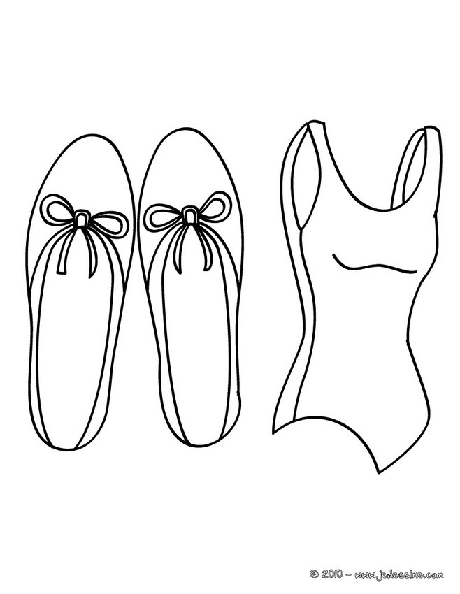 Tenue de danse à colorier