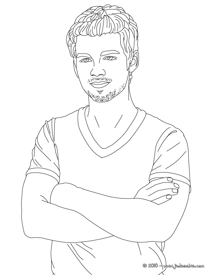 Joe Jonas tee-shirt à colorier
