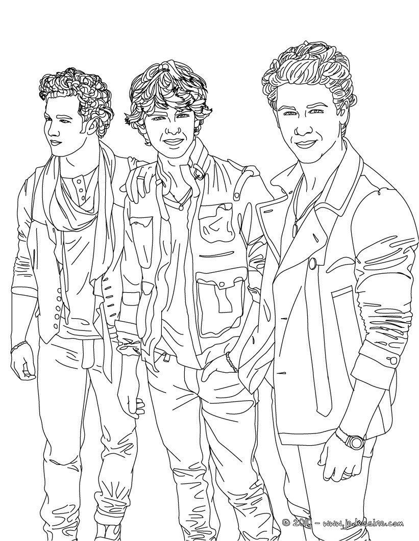 Coloriage Jonas Brothers à imprimer