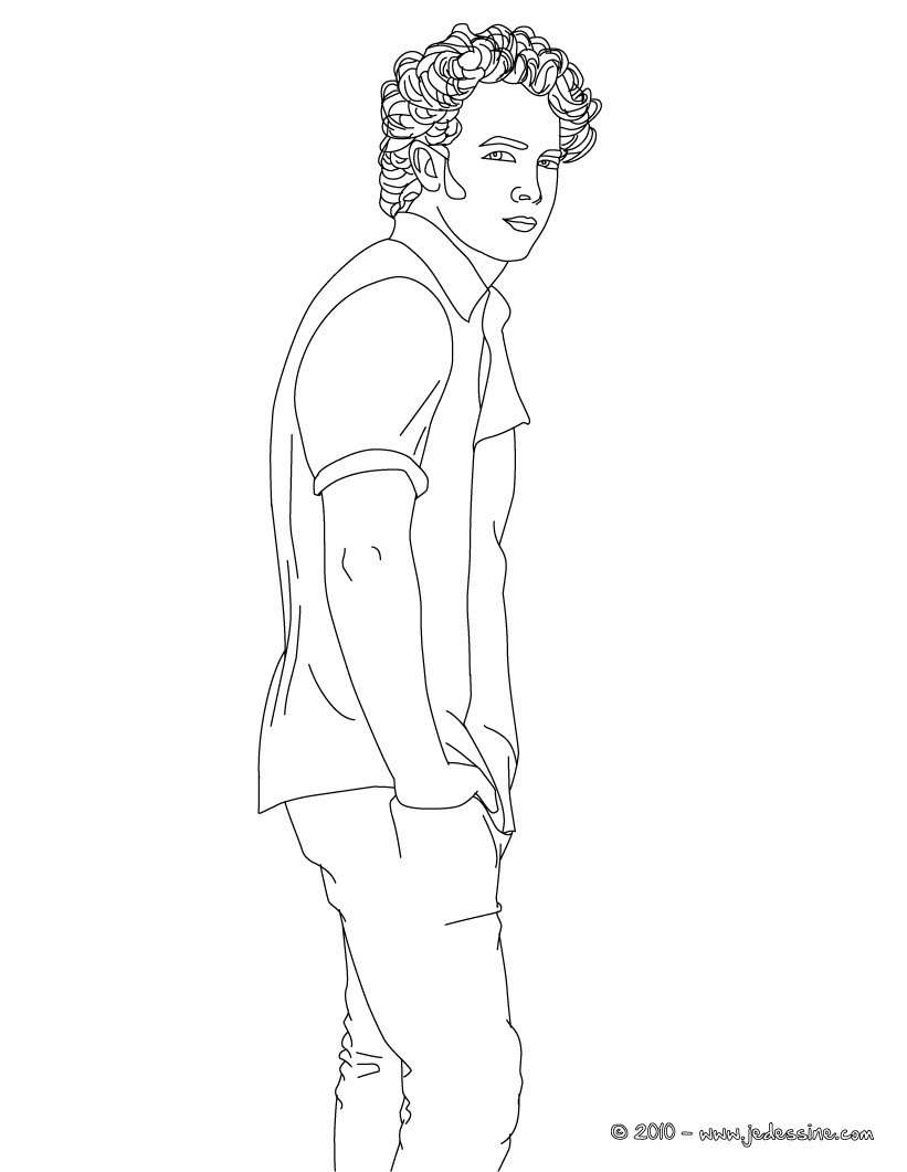 Coloriage Kévin Jonas à imprimer