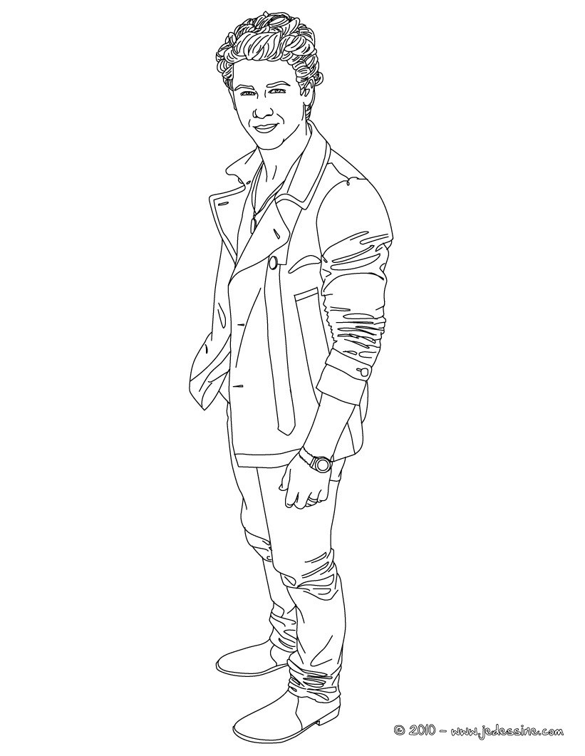 Coloriage Nick de profil
