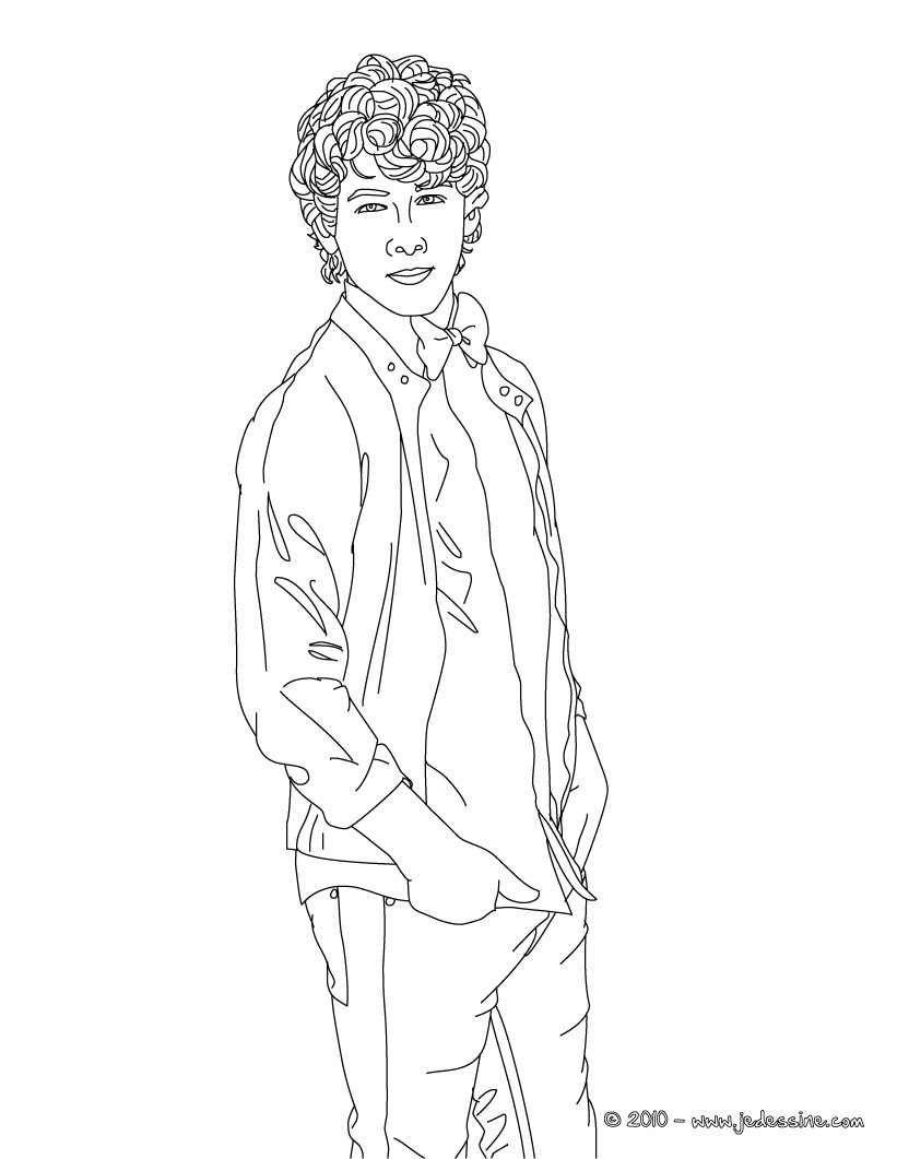 Coloriage Nick mains dans les poches