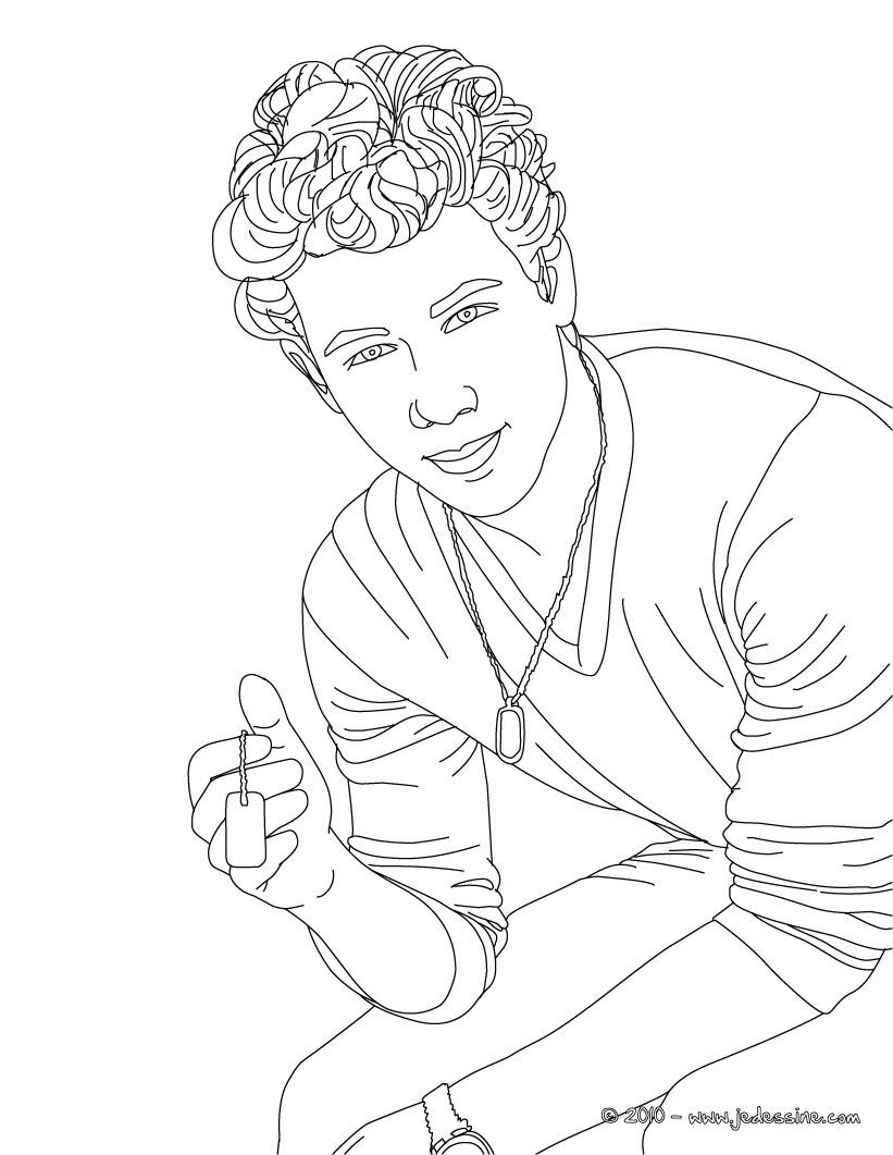 Coloriage Nick à la médaille
