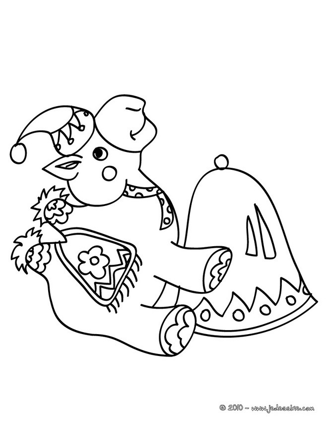 Coloriage Chameau à la cloche noël