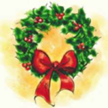 Coloriage jolie couronne Noël