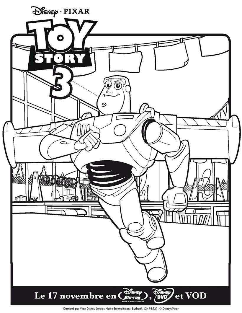 Coloriage Toy Story 3 Buzz
